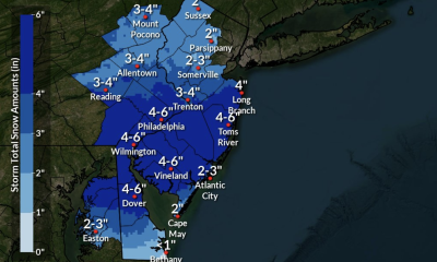 Snow totals for the Jan. 19, 2024 winter storm. (Source: NWS)